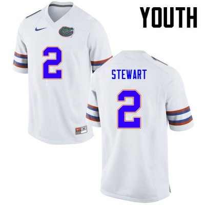 Youth Florida Gators #2 Brad Stewart NCAA Nike White Authentic Stitched College Football Jersey RYH3662GD